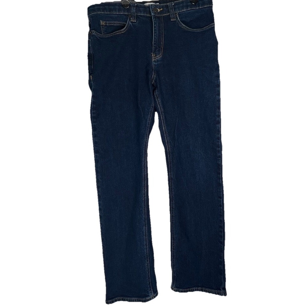 True Craft Men's Denim Jeans‎ 32x30 Blue Straight Leg Stretch Cotton Spandex